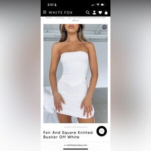 White Fox Boutique Fair & Square knitted bustier